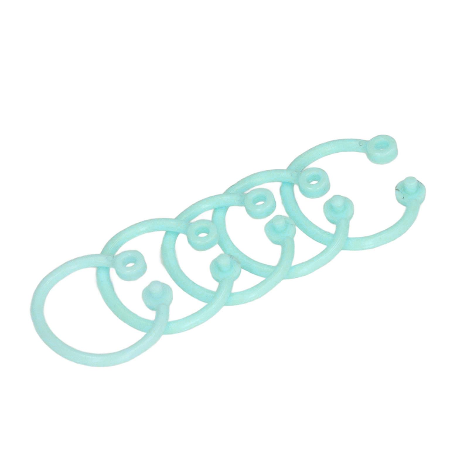 

160Pcs Binder Rings PE Material Durable Easy Operation Wide Application Book Rings for Keys DocumentHYH 15(Green)