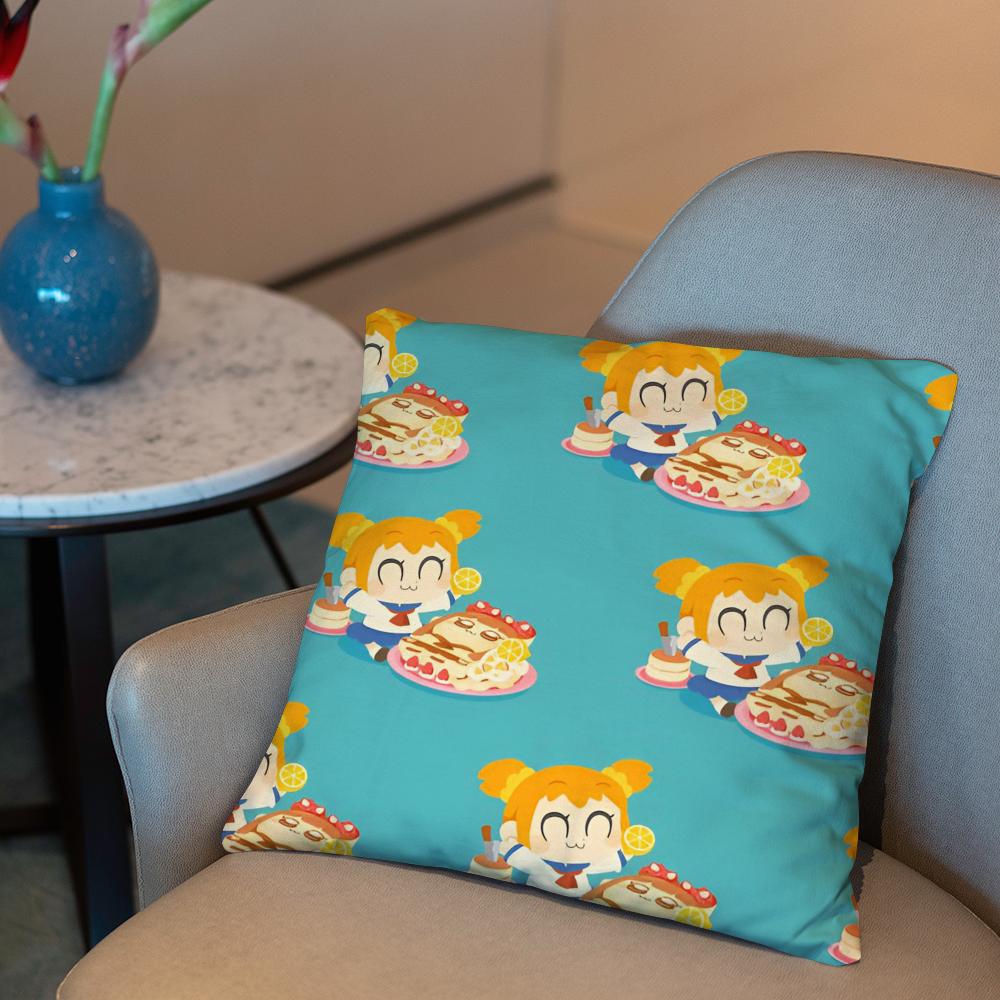 Cute Anime Pop Team Epic Cushion Cover 2-in-1 Reversible Plush Pillow Cover | Car/Sofa/Bed | Perfect Gift