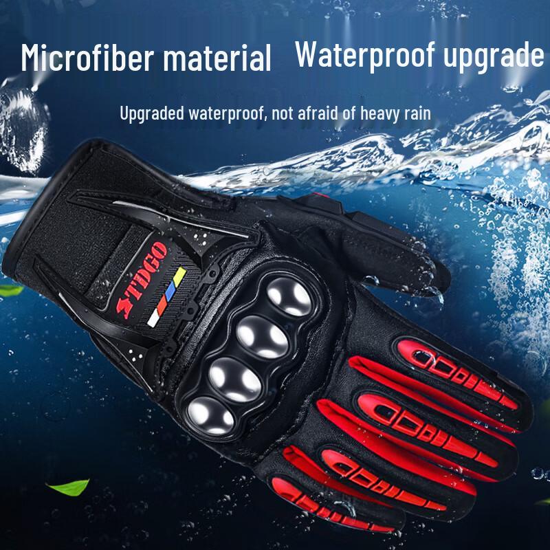 Longchan Men's Winter Motorcycle Riding Gloves