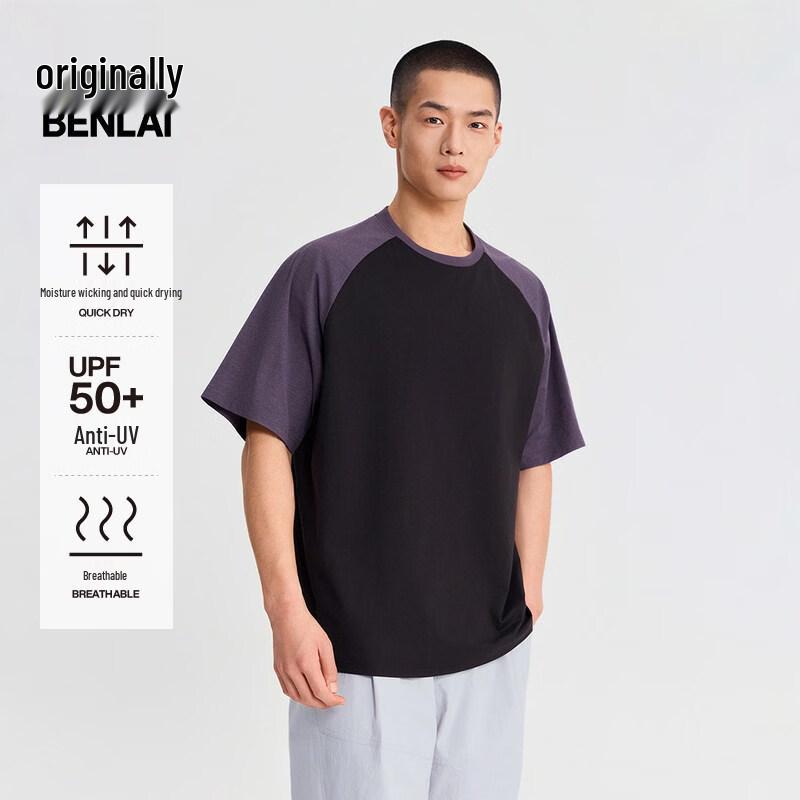 Benlai Men s Performance Color Block Raglan T-Shirt M