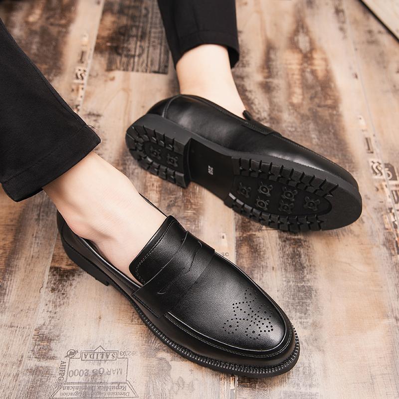 Size 38-46 MEN'S FASHION British style shoes business formal leather shoes casual soft soled loafers XRS-H07