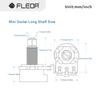 FLEOR 12PCS 18-spline Mini Potentiometers Guitar Pots 500K /250K Long / Short Shaft Choose Electric Guitar Parts