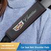 2PCS Printed Logo Car Safety Belt Pads Shoulder Cover for Cadillac Escalade CTS CT5 XT5 XTS XLR BLS SLS STS ATS XT4 CT4