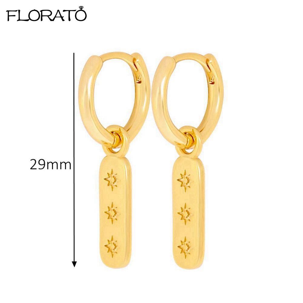 

Vintage Gold Color Metal Drop Earrings 925 Sterling Silver Needle Geometric Pendants Hoop Earrings for Women Personality Jewelry