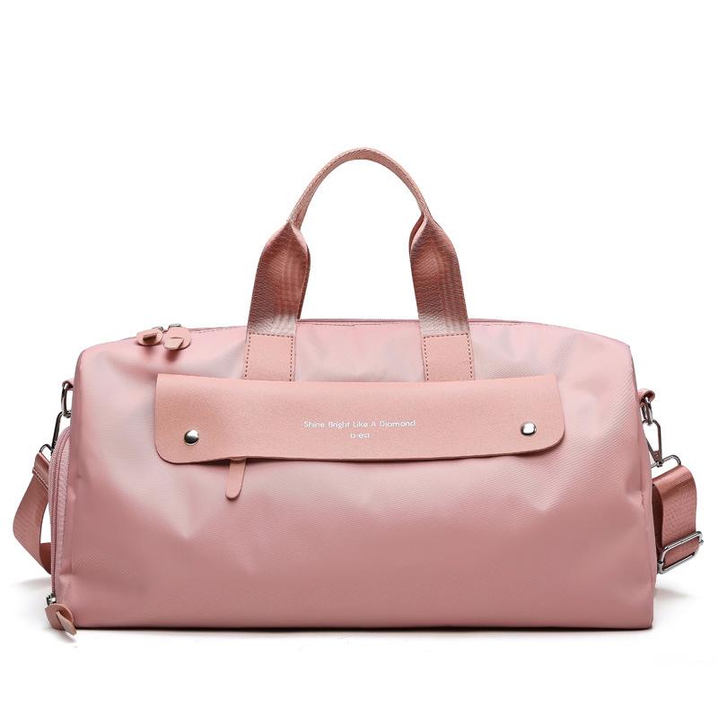 

Large capacity women s portable travel bag men s travel luggage bag sports shoulder multi-functional fitness bag yoga bag розовый