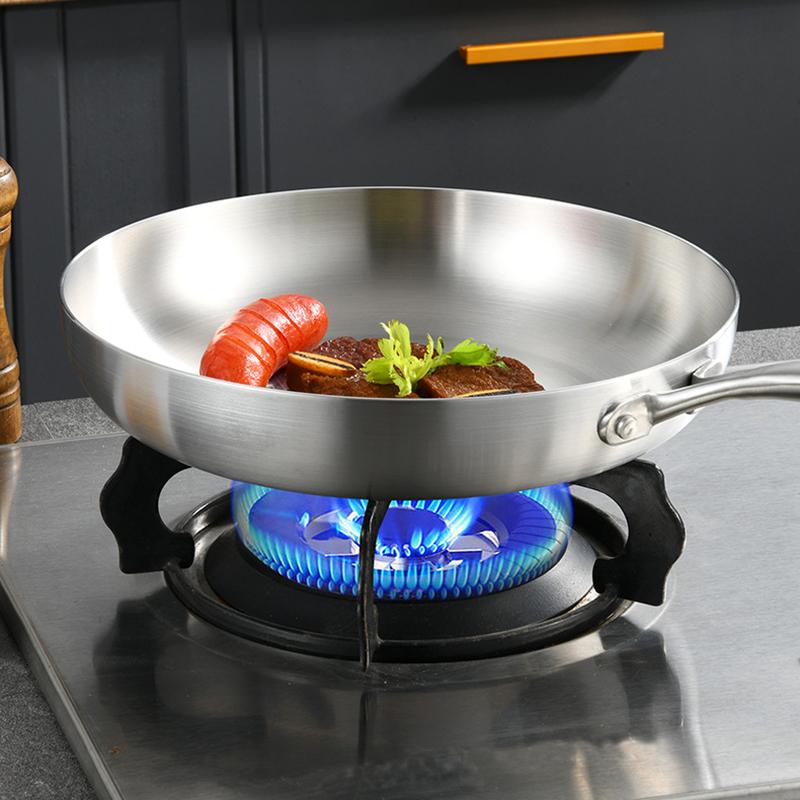 Tigaie din oțel inoxidabil 304 tigaie antiaderență oală pentru friptură vase de bucătărie neacoperite pentru aragaz și aragaz cu inducție