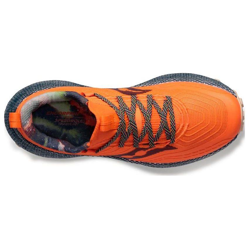 SAUCONY Scarpe da Corsa Basse Endorphin Trail Ammortizzate Antiscivolo Resistenti Donna Scarpe da Corsa Arancioni S1064765