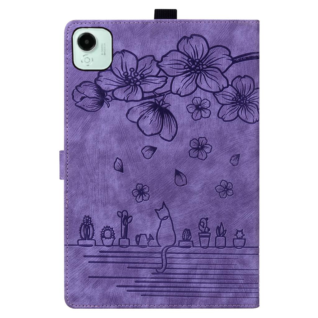 Pentru Husă Honor Pad X9a/Pad X9 Pro, Sloturi pentru Carduri, Piele, Suport Tabletă, Husă Folio, Floare, Pisică