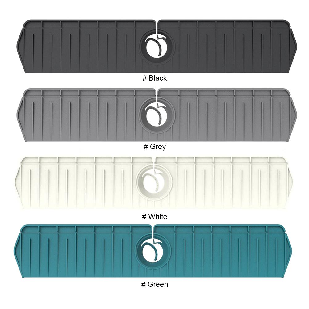 Silicone Kitchen Sink Splash Mat Fast Drainage Kitchen Sink Faucet Splash Guard for Kitchen Counter Bathroom for Faucet