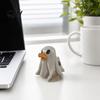 Resin Animal Figurine Halloween Rubber Duck, Cute Decor with Big Eyes & Orange Beak, Duck Fade-Resistant for Indoor Outdoor Desktop Garden
