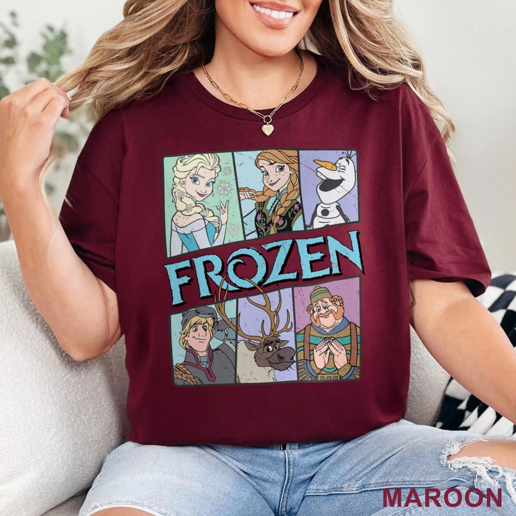 Elsa Shirt   Frozen Character Tshirt New Casual Fashion Unisex and Women Couple Street Wear