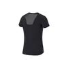 Li Ning Training Series Solid Color Round Neck Pullover Short Sleeve T-Shirt Women Tops Black ATSSA12-2