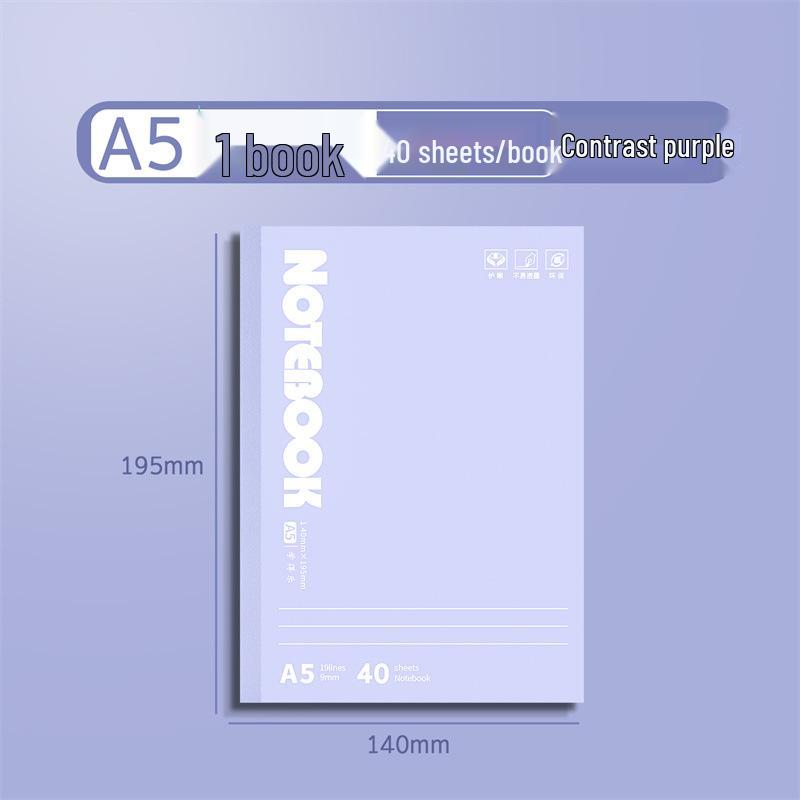 Vibrant Color Block A5/B5 Notebook - Ideal for Students, Soft Cover, No Ink Bleed, Smooth Writing