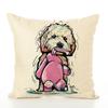 Pet Cute Dog Pillow Case Throw Pillow Cover Sofa Cushion Cover Home Office Decor