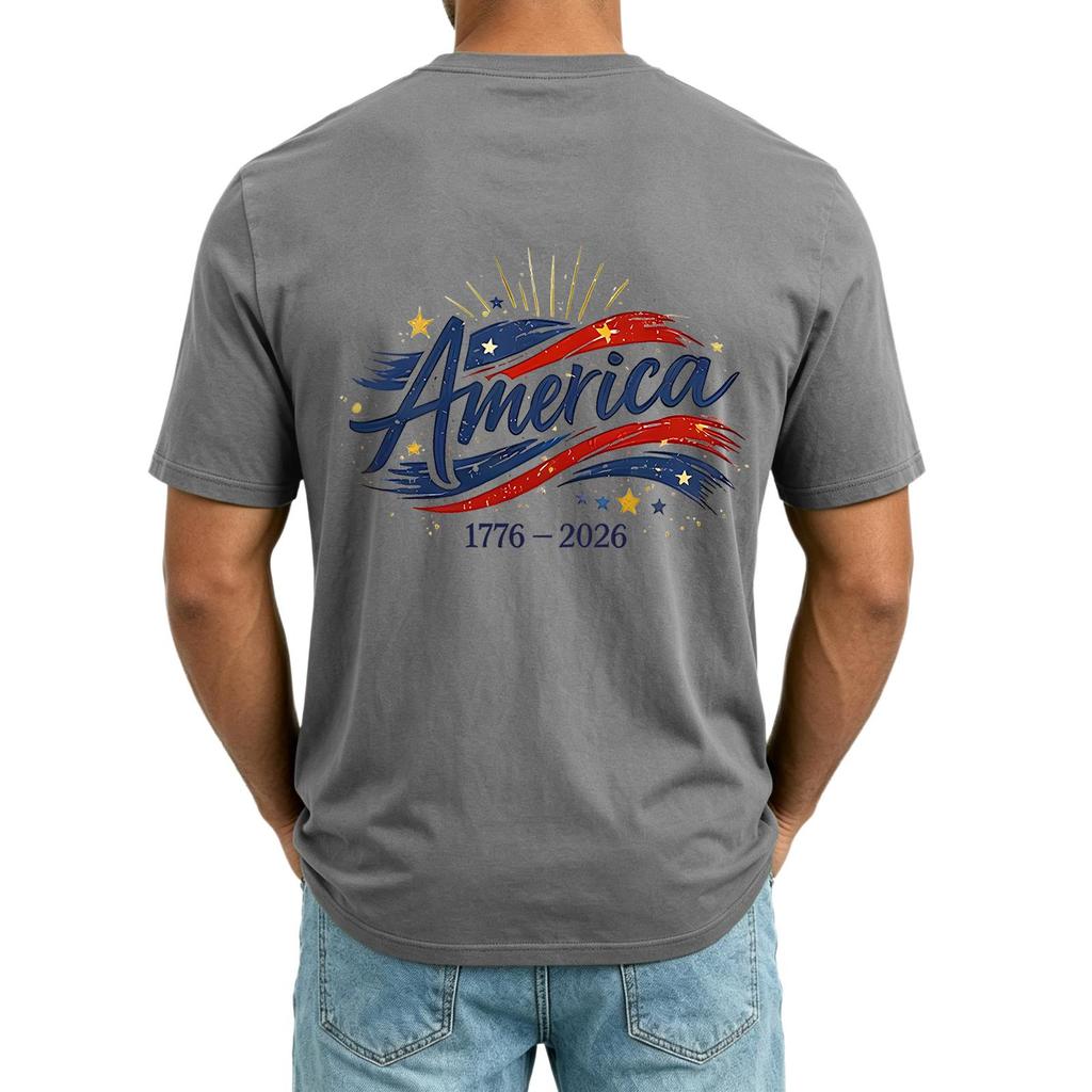 Men V Neck Short Sleeve T Shirt with Printed Pocket Relaxed Fit Lightweight Casual Top for Daily Wear