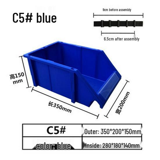 Modulare Kunststoffteile- und Werkzeugaufbewahrungsbox mit schräger Öffnung