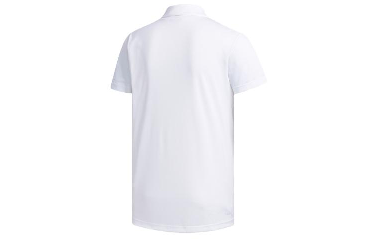 adidas Polo Shirts Men's White Crew Neck Moderate Straight Fit FL0332