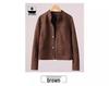 Women's Retro Suede Stand Collar Motorcycle Leather Jacket - Slim Fit, Genuine Leather, 2025 Edition