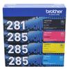 Brother TN281BK TN285CMY 4-Color Original Toner Set