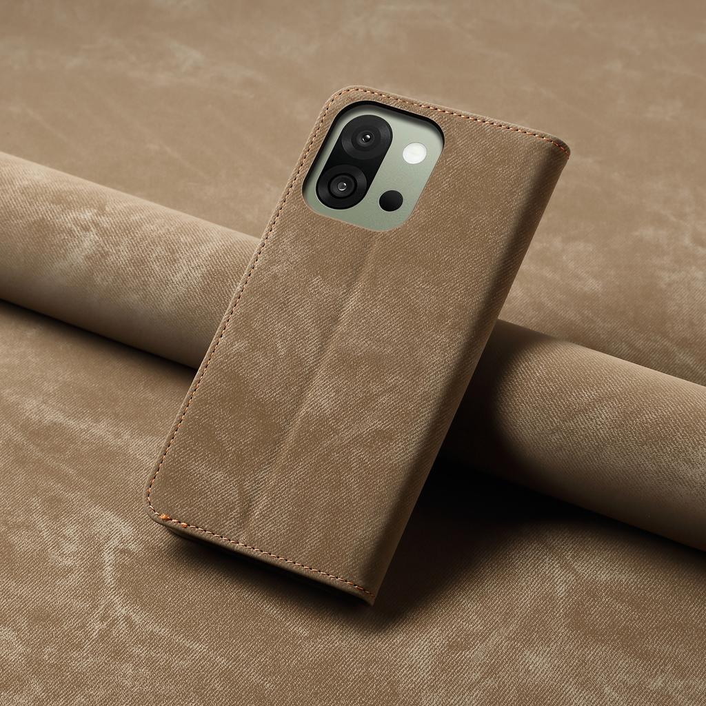 For OnePlus 13s 5G Case Jeans Cloth Texture Anti-Scratch Leather Stand Phone Cover