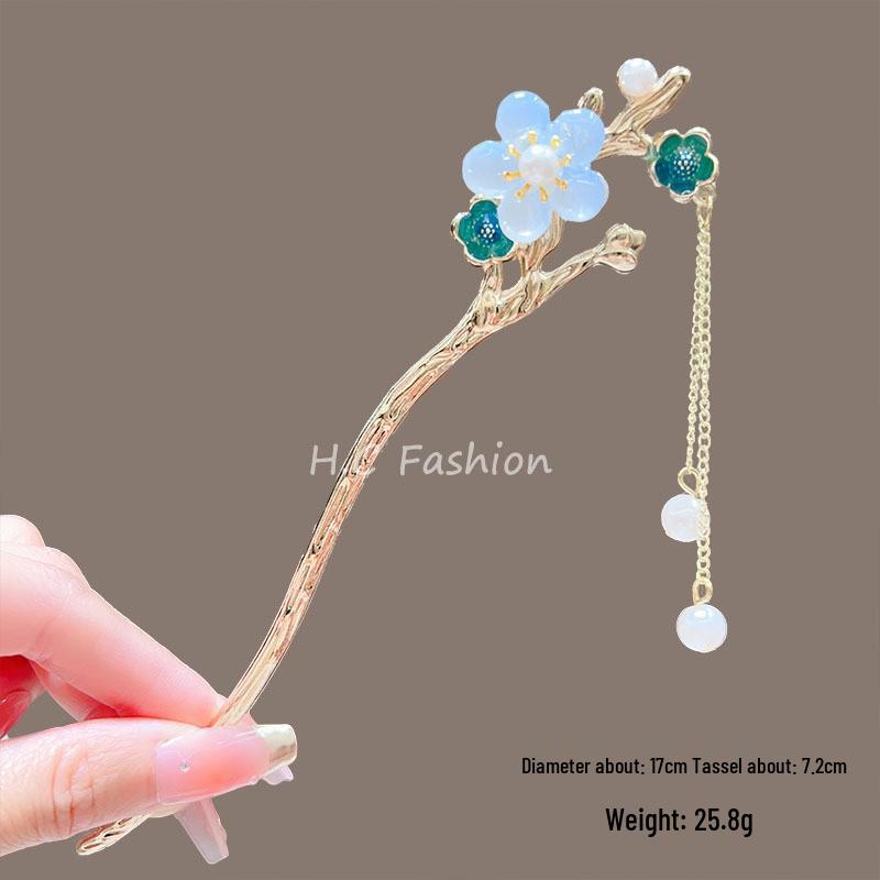 Cherry Blossom Tassel Hairpins: Elegant Hanfu Inspired Hair Accessories for Spring and Summer
