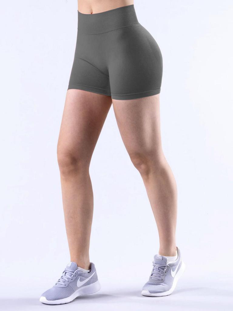 Women's Seamless Yoga Shorts: Butt-Lifting, Three-Section Waist Fitness Pants
