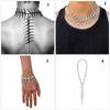 Contemporary Thorn Spikes Chokers Alloy Made Adjustable Necklace Statement Pieces Bracelet For Fashion Enthusiasts