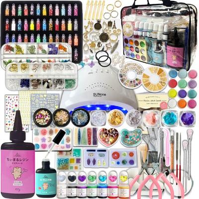 [Ailes] UV Resin Starter Kit for Beginners - Includes 231 Types of Resin Liquid, Colorants, and Accessory Parts (48W Light Set)