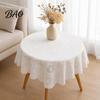 Durable Lace Table Cover Square Floral Doily, Scalloped White Tablecloth, Vintage Style Small Elegant Tablecloth for Coffee Side Tea Party Home Decor