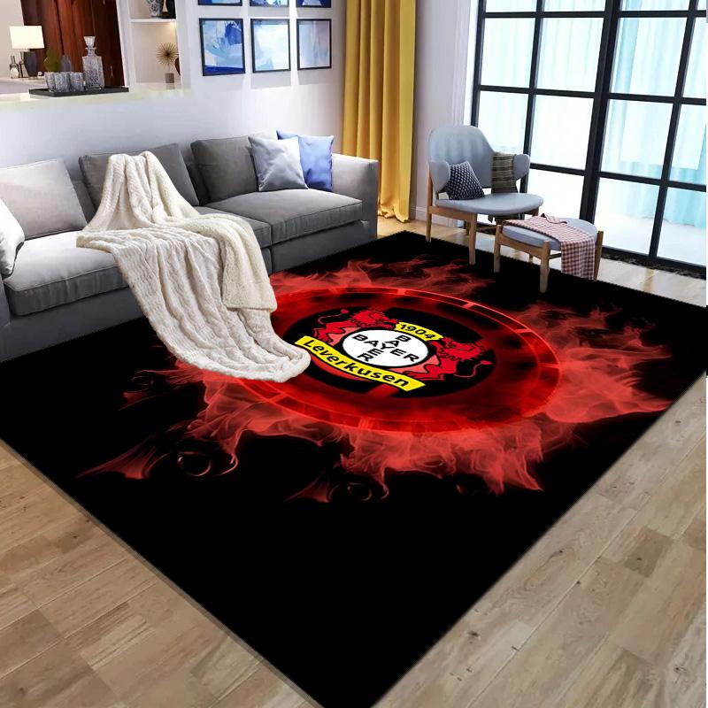 Bayer 04 Leverkusen Muster Teppich, Indoor/Outdoor Matte, für Picknick, Spielzimmer, Schlafzimmer, Büro, Wohnzimmer, Heimdeko Teppich, Geburtstagsgeschenk
