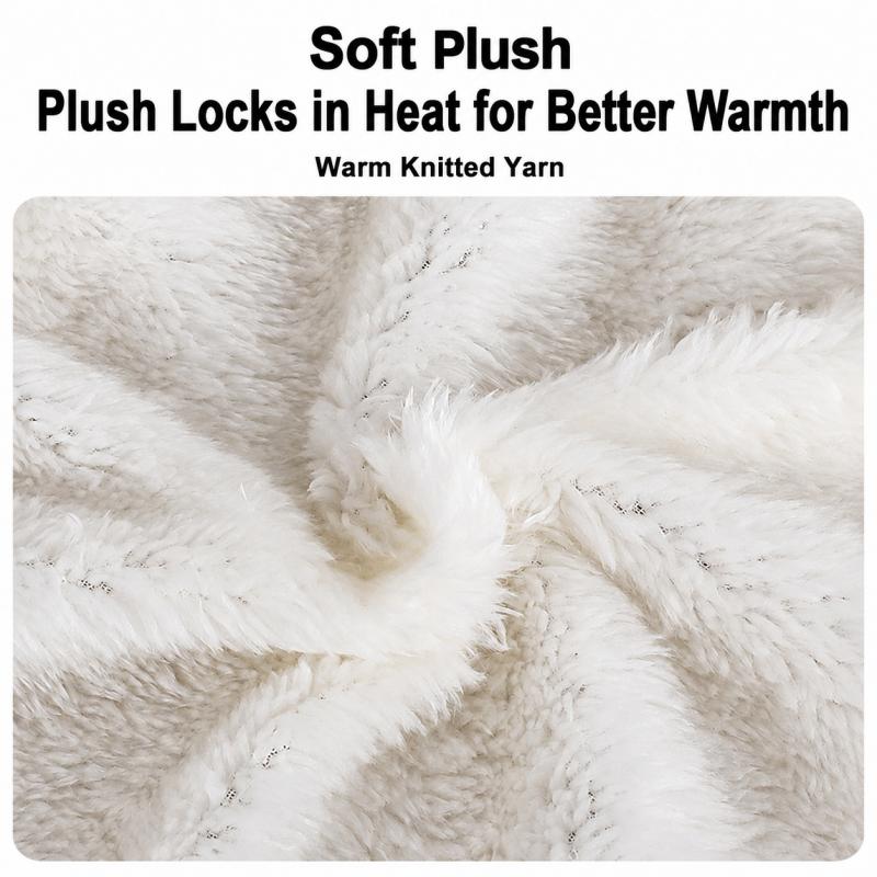 Winter Knitted Hat Scarf Gloves Set Thermal Soft Warm Three Piece Beanie Neck Warmer Touchscreen Gloves Outdoor Daily Wear Women Winter Accessory