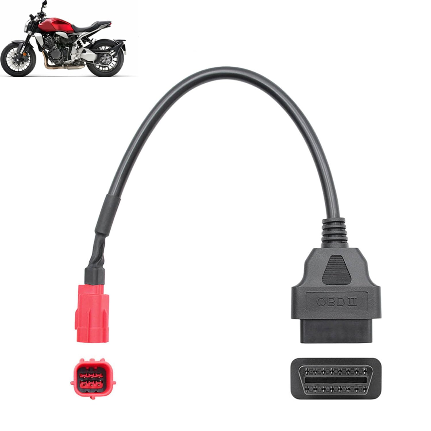 

Разъем кабеля OBD SensaBliss для мотоцикла, адаптер сканера диагностики неисправностей, 16 контактов к 6