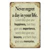 Putuo Decor pc German Vintage Metal Sign Camping Rules Wake Up Happy Recover from Stress Take a Nap Spend Time with Frien