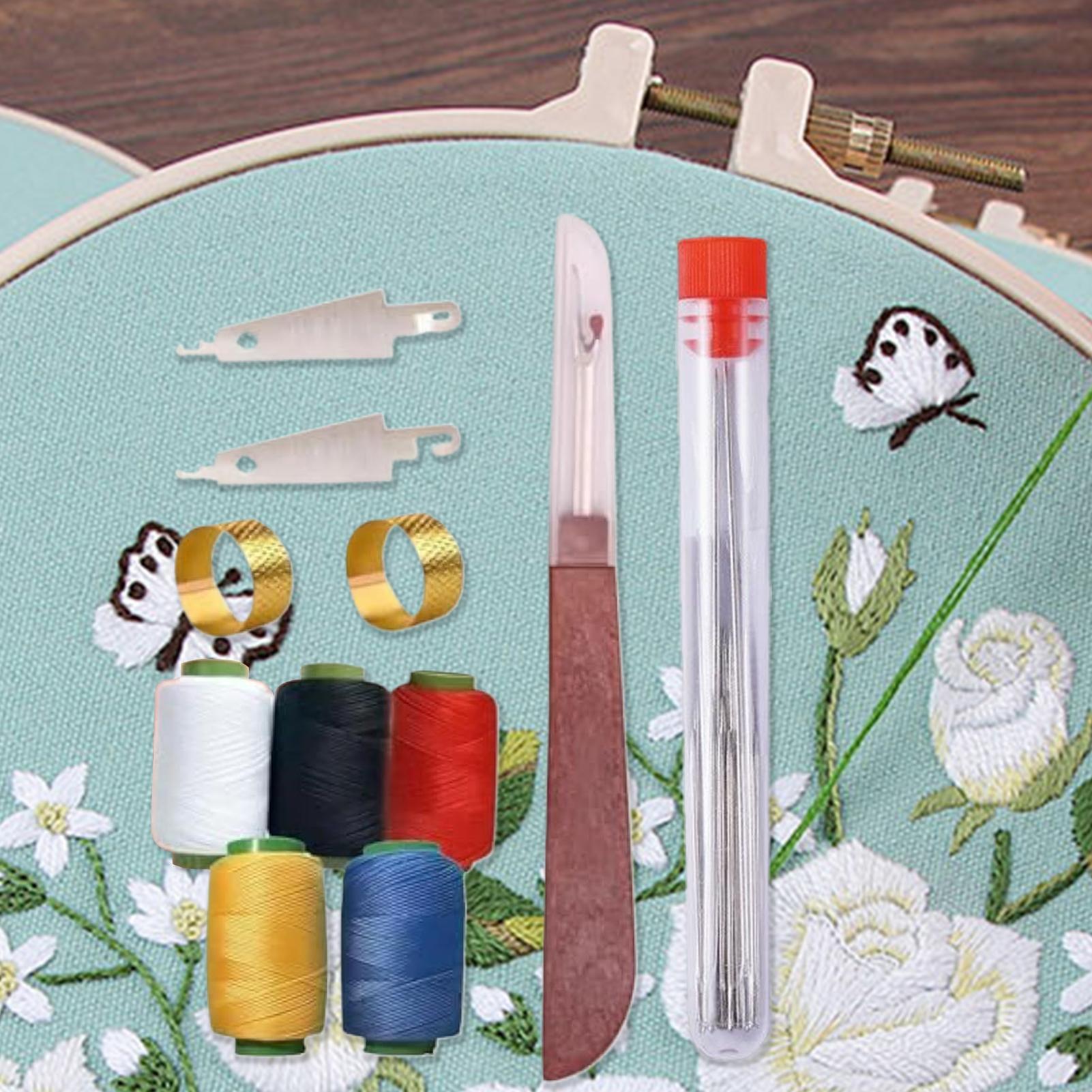 

Набір інструментів для ручного шиття 36 штук Вишивальні голки Нитковтягувач Інструмент Багатофункціональний Повний робочий набір Для початківців Дорослих Сім ї CHINA