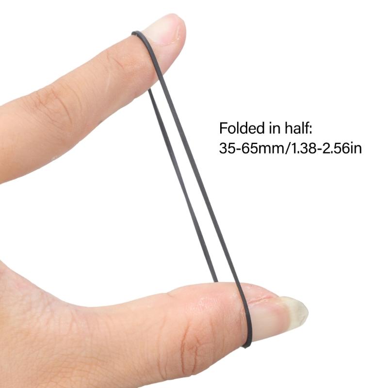 20 db Négyzet alakú Gumi Szíj Felvevő Készülékekhez és Videó Meghajtóhoz 1,2 mm Erős Gumi Szíjak Vegyes Méret 35-65 mm