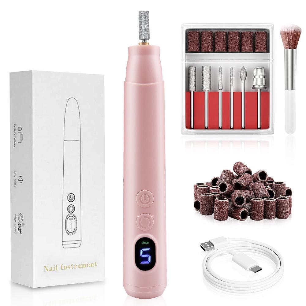 Portable Rechargeable Electric Nail Grinder for Polishing, Gel Removal, and Shaping