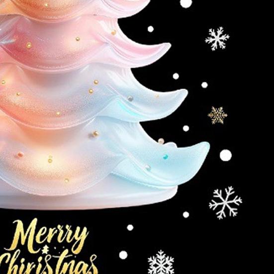 Christmas Colorful Tree Window Cling Removable Waterproof PVC Winter Merry Christmas Static Glass Sticker Holiday Party Decoration Decal