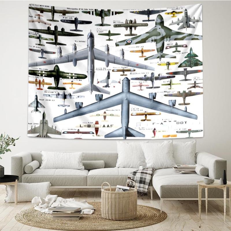Aircraft Wall Hanging Tapestry Wall Cloth Tapestries Decor Wall Bedroom Decoration