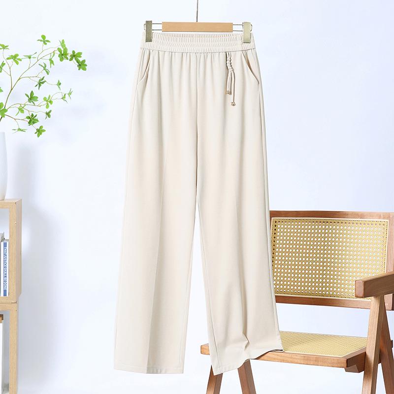 

Summer High-Waisted Elastic Wide-Leg Maternity Pants for Women - Stylish, Slimming, Casual Wear for All Ages 5XL (140-150 jin)
