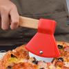 1pc Sleek Design, Stainless Steel Axe-Shaped Pizza Cutter, Wheel Slicer with Wooden Handle, Multifunctional Kitchen & Restaurant Baking Tool