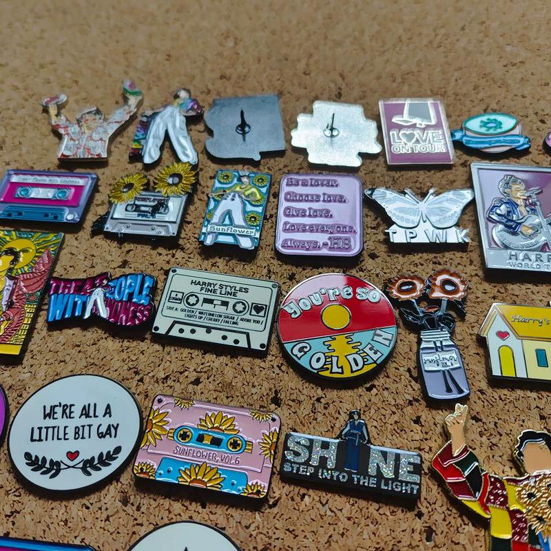 Popular Music Art Enamel Pins Rock Band Cartoon Brooches Backpack Decoration Lapel Badge Gifts For Good Friends