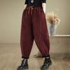 Corduroy Lantern Pants Women's Loose Casual Harem Pants Female Casual High Waist Loose Trousers Female 2025 Autumn