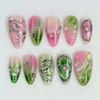 30 Stück Premium Lila Aurora Vergoldet 3D Dreidimensional Schmetterling Blume Mandel Trage Nagel Handgemacht Diamant Nagelkunst