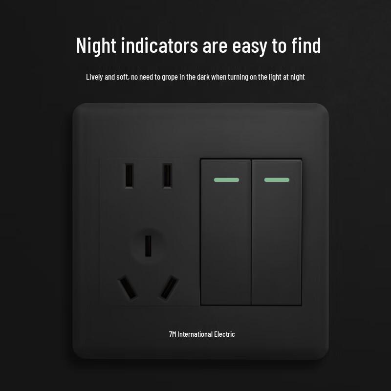 86-Type Wall-Mounted Switch & Power Socket Combo