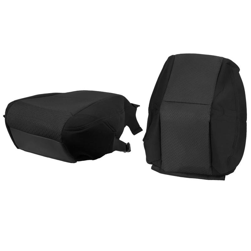 Right Passenger Side Top Bottom Seat Cover Fit for Chevrolet Silverado 2500 HD Tahoe GMC Yukon XL 1500 Cadillac Escalade Black