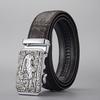 Belt Men'S Business High-End Leather Alligator Pattern Automatic Buckle Belt Embossing