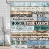 Farmhouse Rustic Shower Curtain, Retro Wooden Board Vintage Country Shower Curtains for Bathroom, Waterproof Polyester Fabric Bathroom Decor Set with