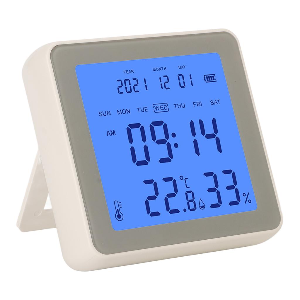 3.2in LCD Screen Smart Temperature Humidity Sensor Low Power Consumption Monitor for Bedroom Hotel