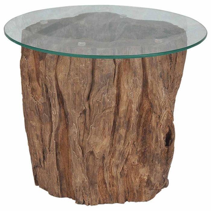 VidaXL Coffee Table Teak Glass 50 X 40 Cm