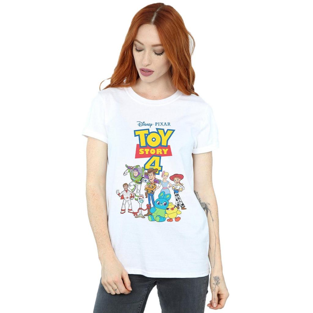 Disney חולצת טי-שירט כותנה בסגנון 'חבר' עם הדפס טוי סטורי 4 לנשים